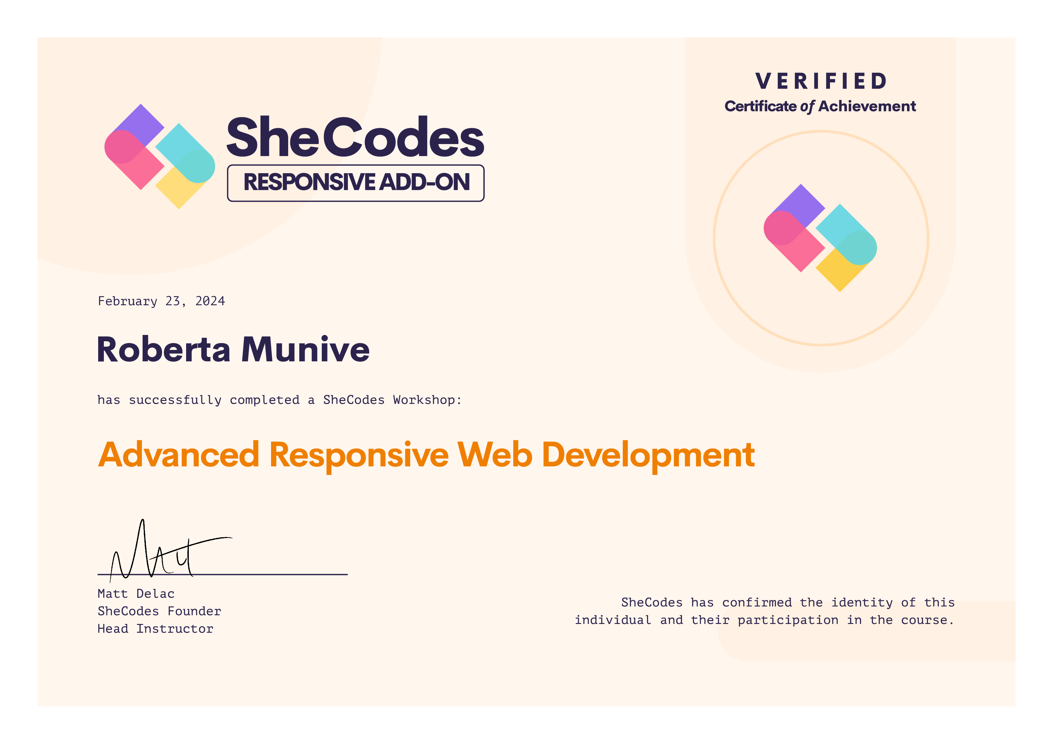 Advanced Responsive Web Development Certificate